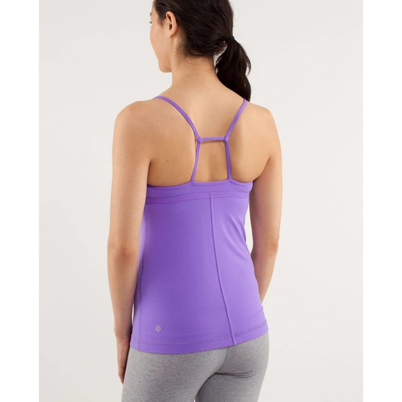 Lululemon Live Lightly Tank in Power Purple White Size 6 Gym‎ Athletic Sporty - Picture 3 of 16
